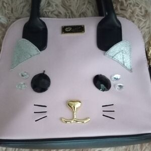 Betsey Johnson Pink Cat Face Shoulder Bag